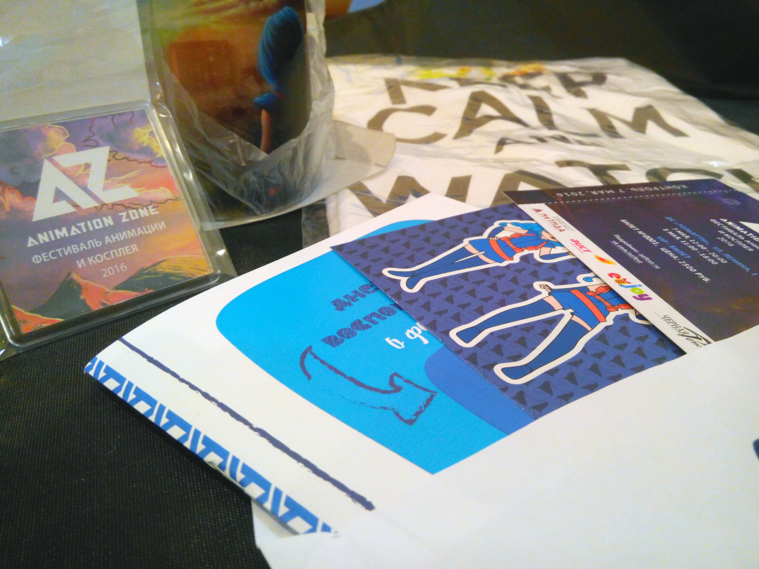 Набор сувениров и аксессуаров для фестиваля Animation Zone