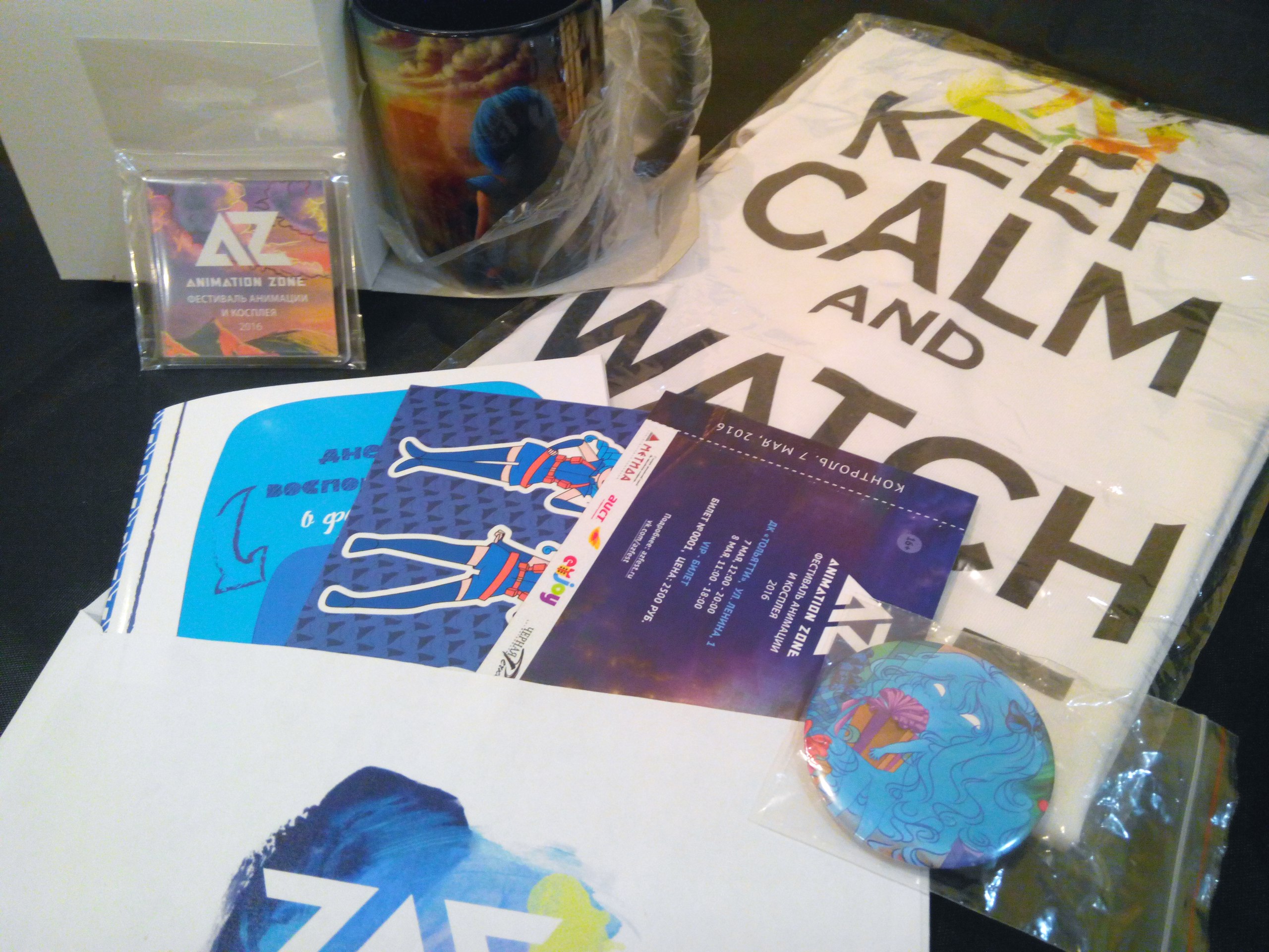 Набор сувениров и аксессуаров для фестиваля Animation Zone