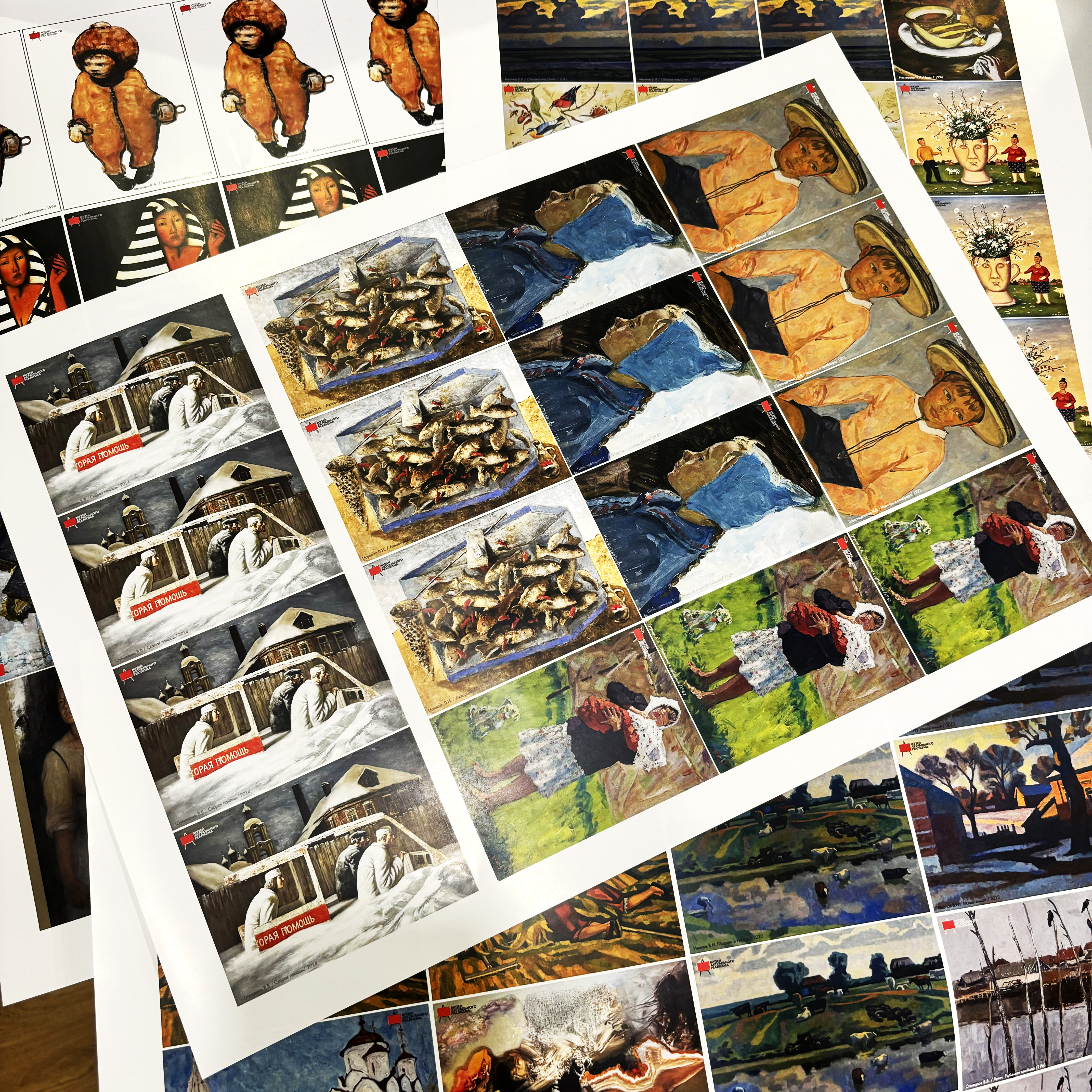 Вкладыши в магниты для Музея актуального реализма