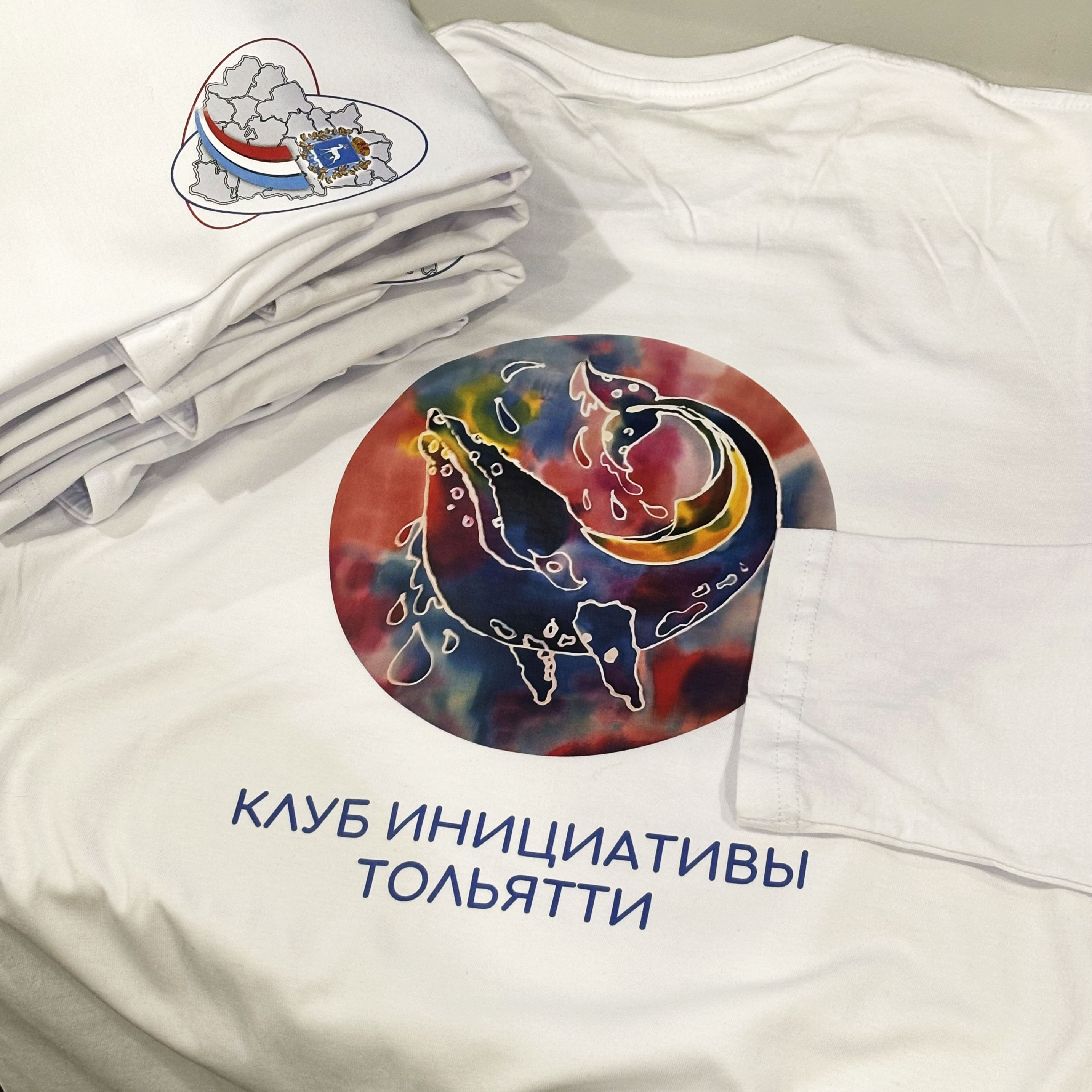 Печать на лонгсливе для Клуба Инициативы Тольятти