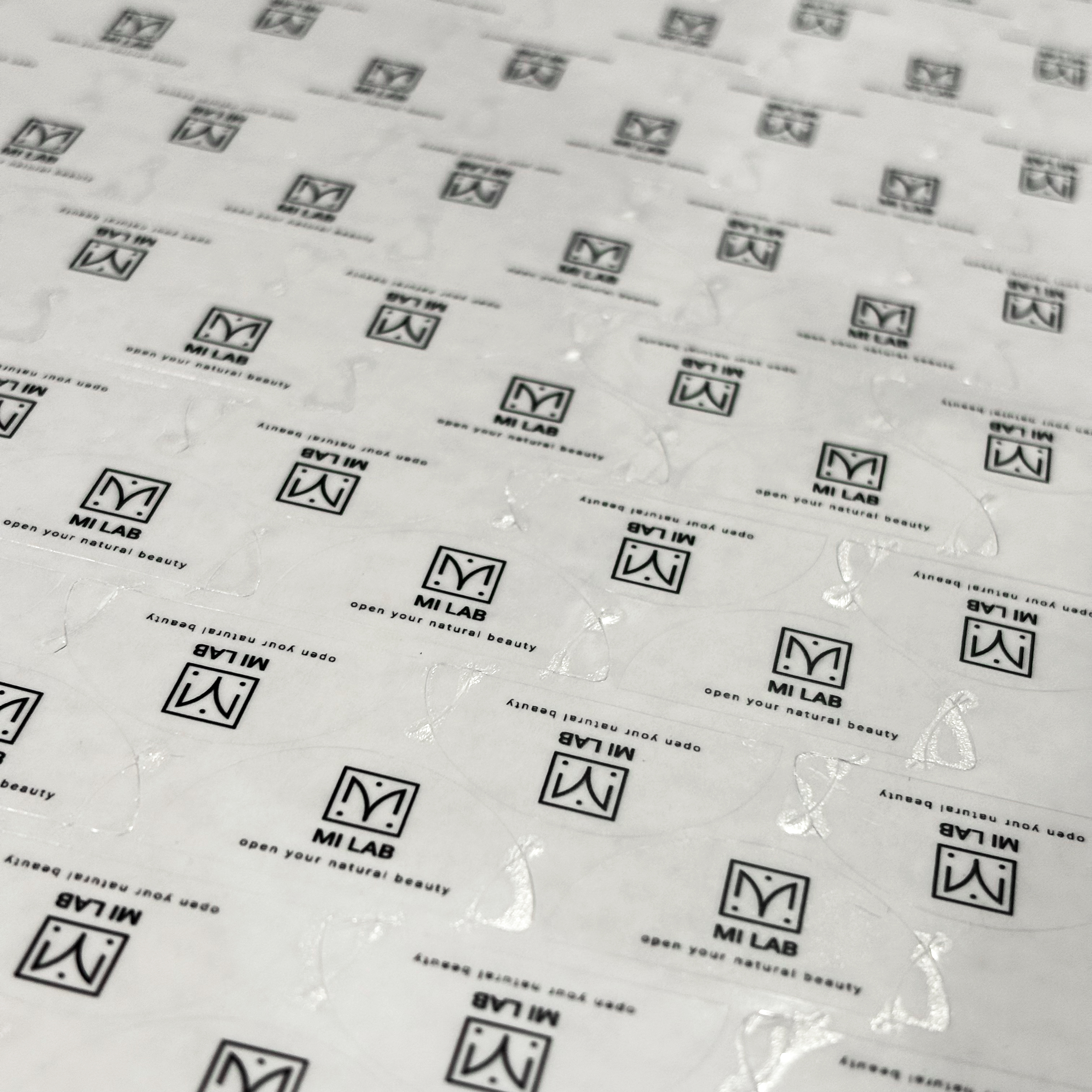 Этикетки и сифтеры для бренда косметики Mi Lab