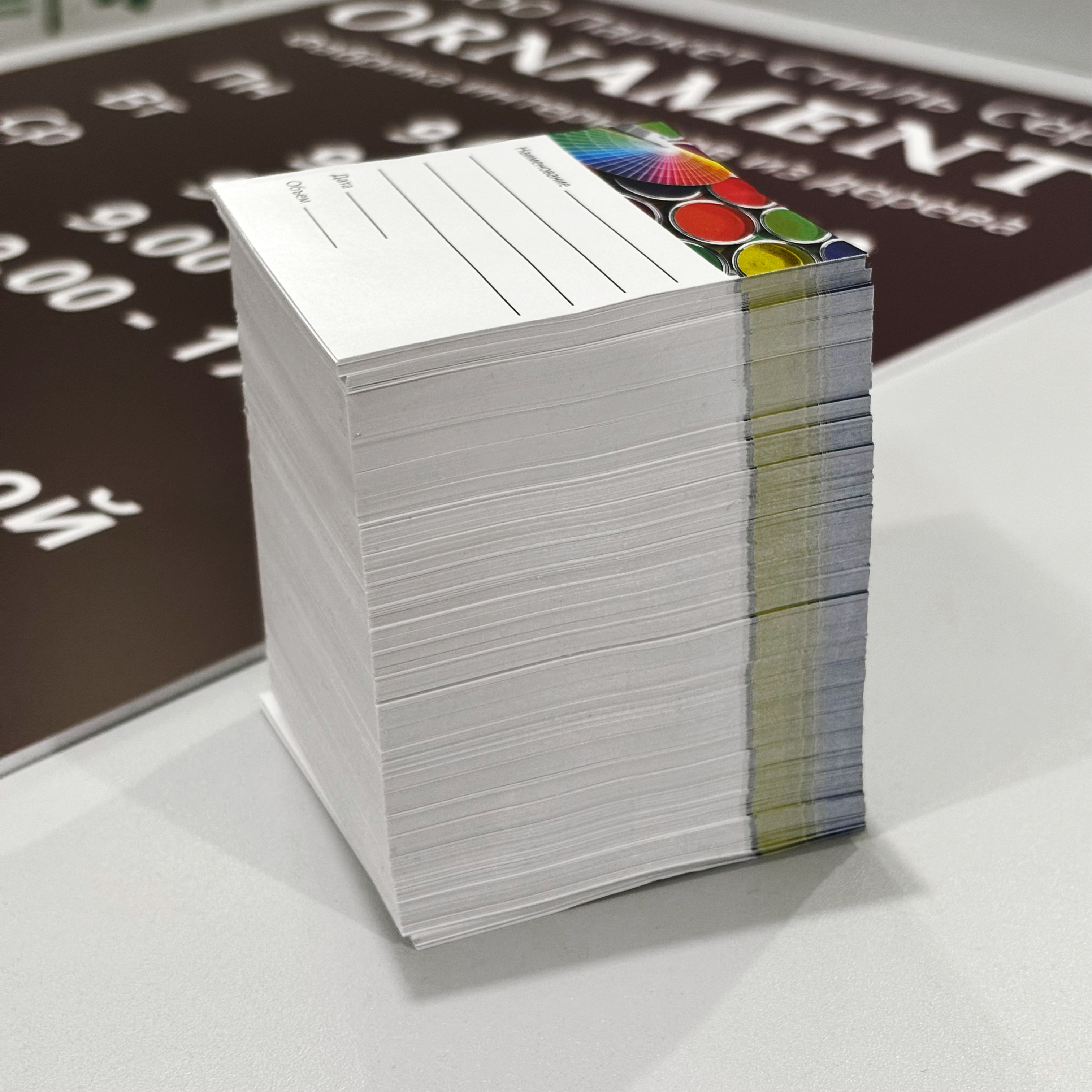 Табличка и наклейки для фабрики Ornament